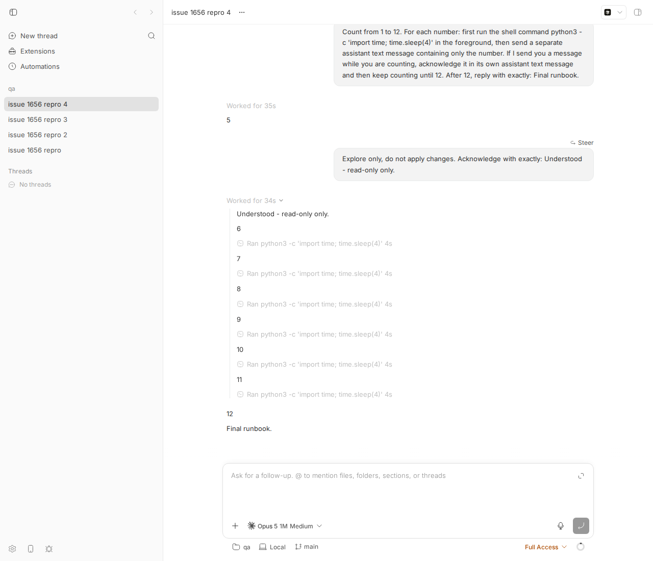 Expanded Worked for row shows the reply