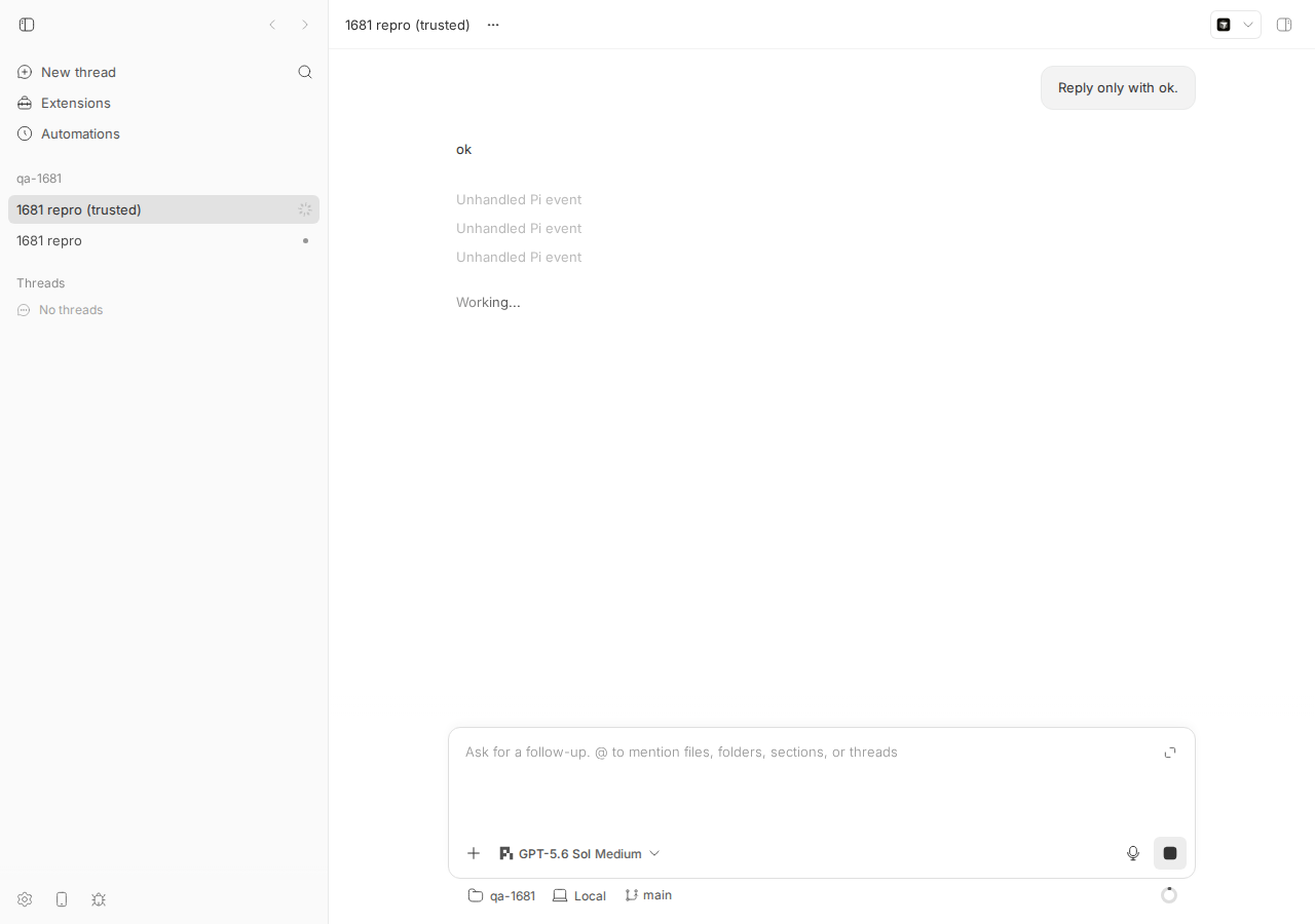 thread stuck after process notification on main