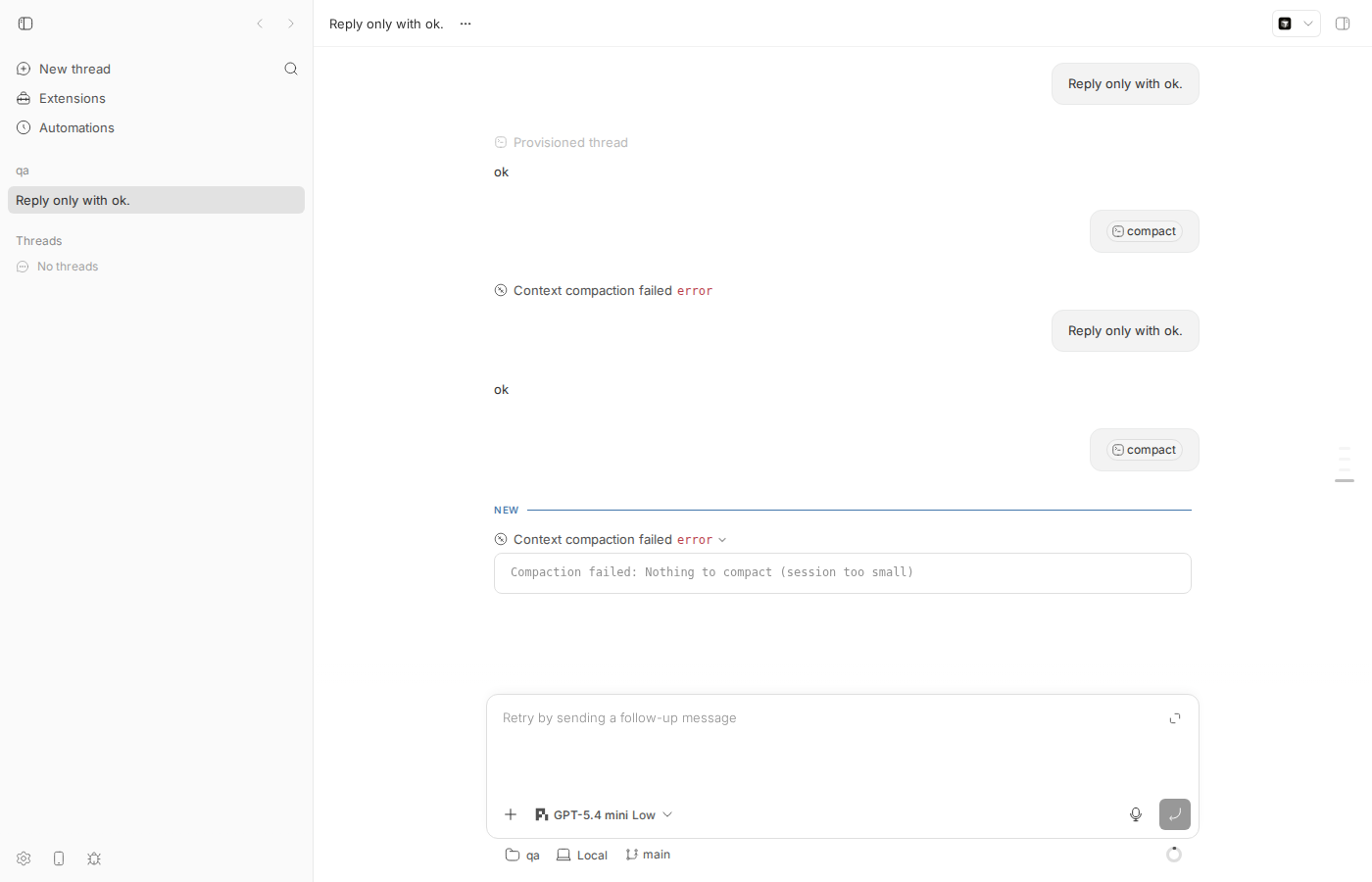 After: Context compaction failed, thread in error state