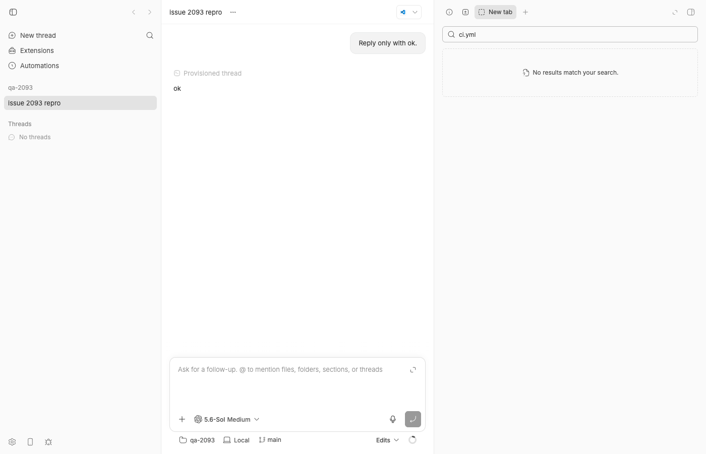 File search for ci.yml showing no results