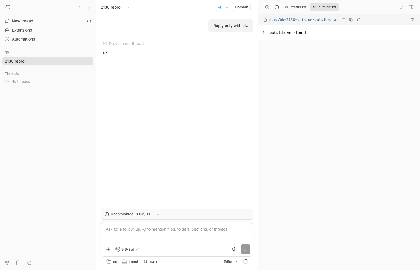 host path preview before
