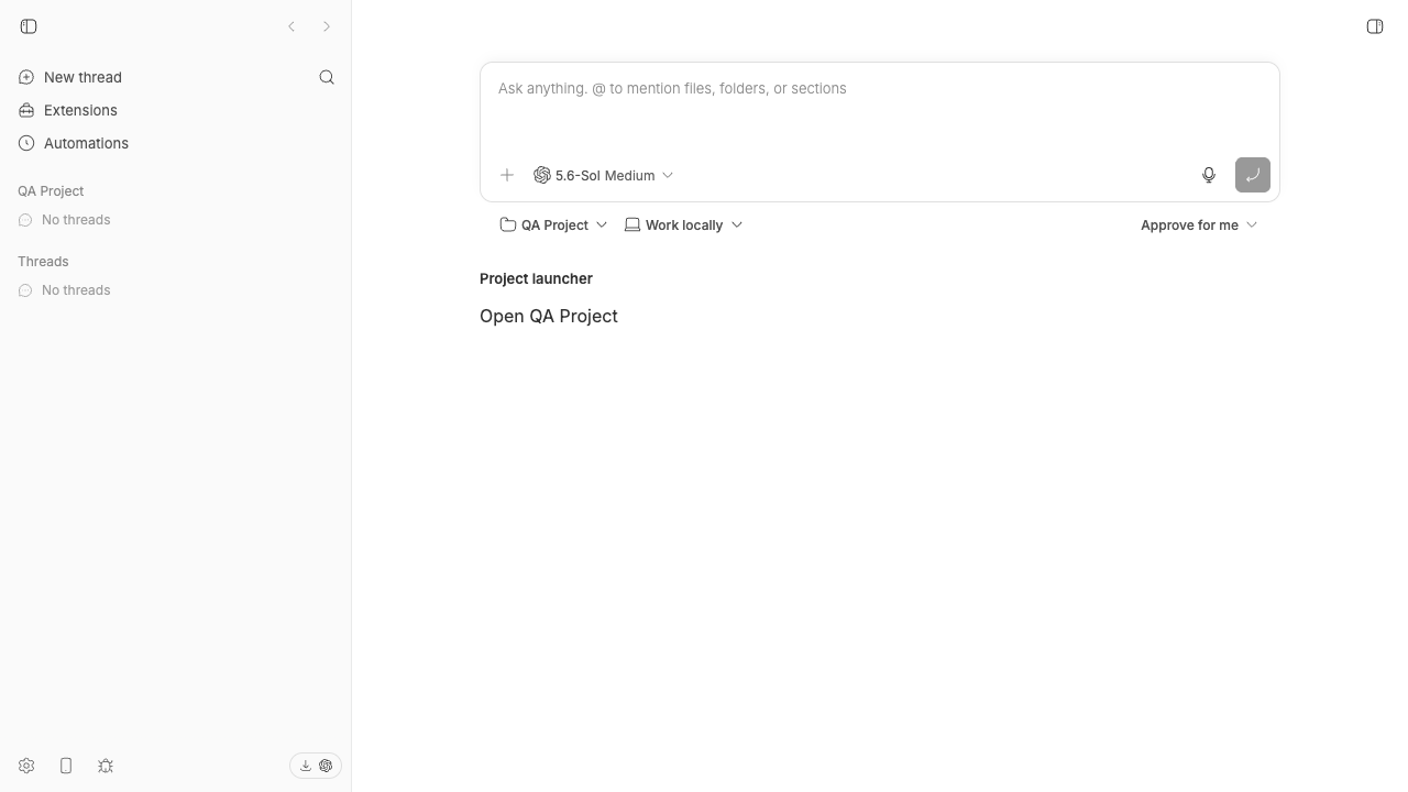 The target project composer after the redirect completes