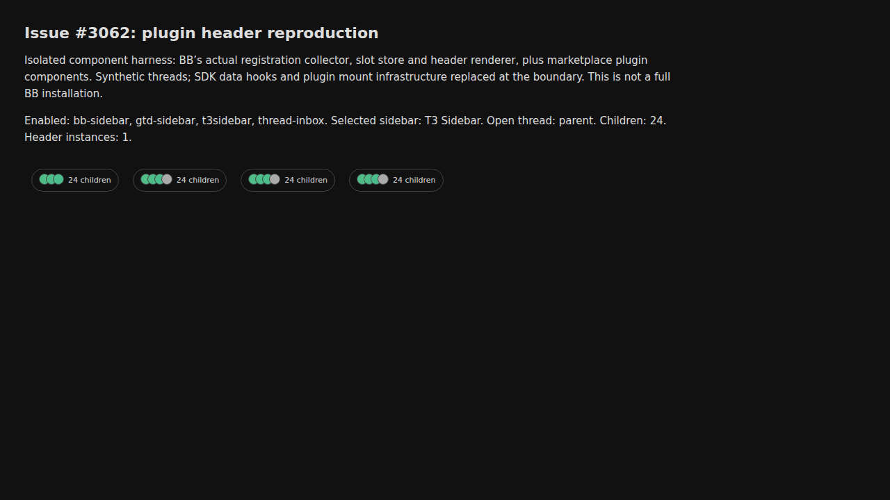 One header renders four marketplace child-count controls