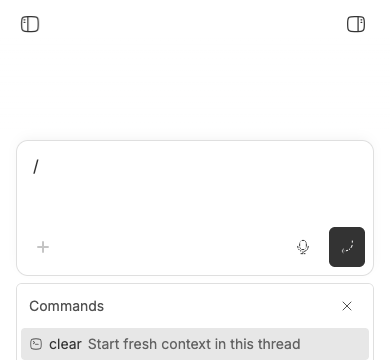 Second clean checkout showing one visible command