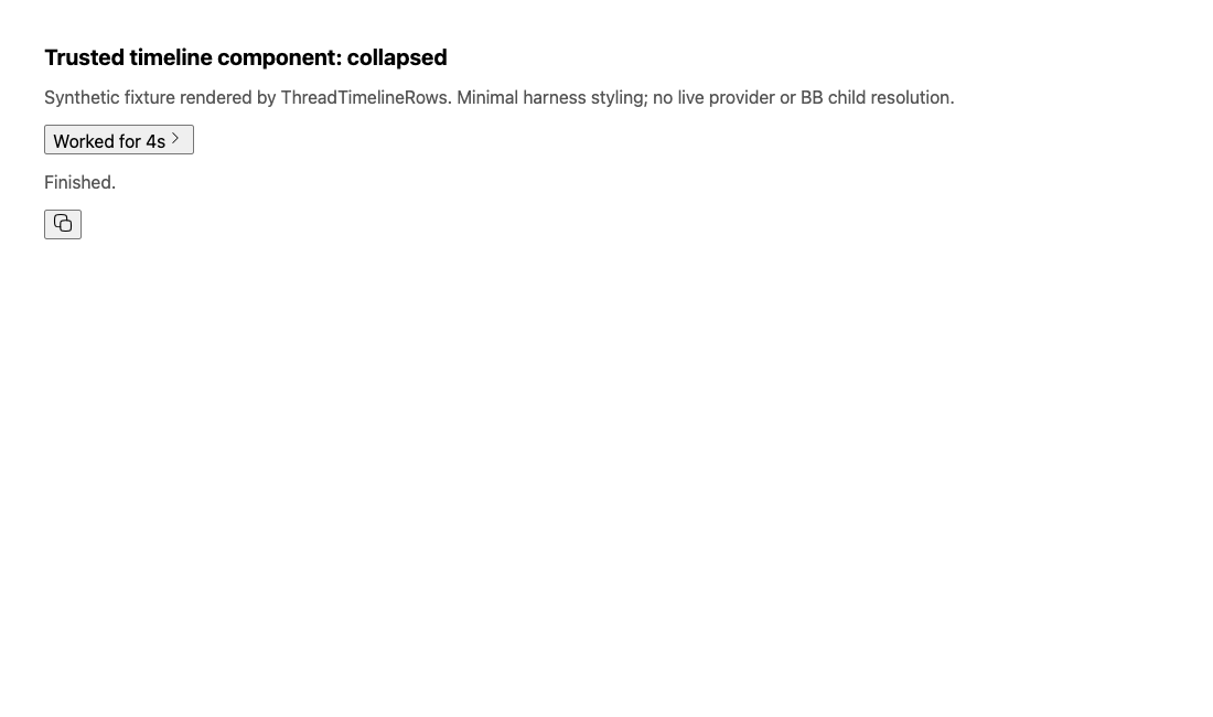 Collapsed completed turn component