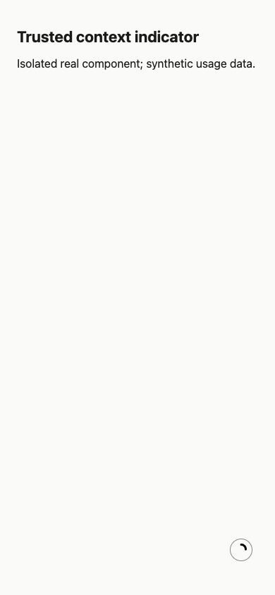 Isolated context indicator before hover