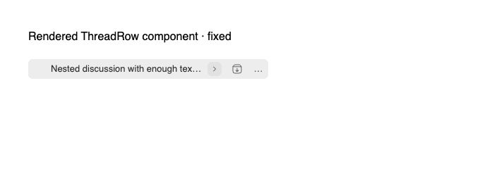 Fixed row after hover