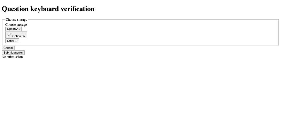 Option B selected; output still No submission