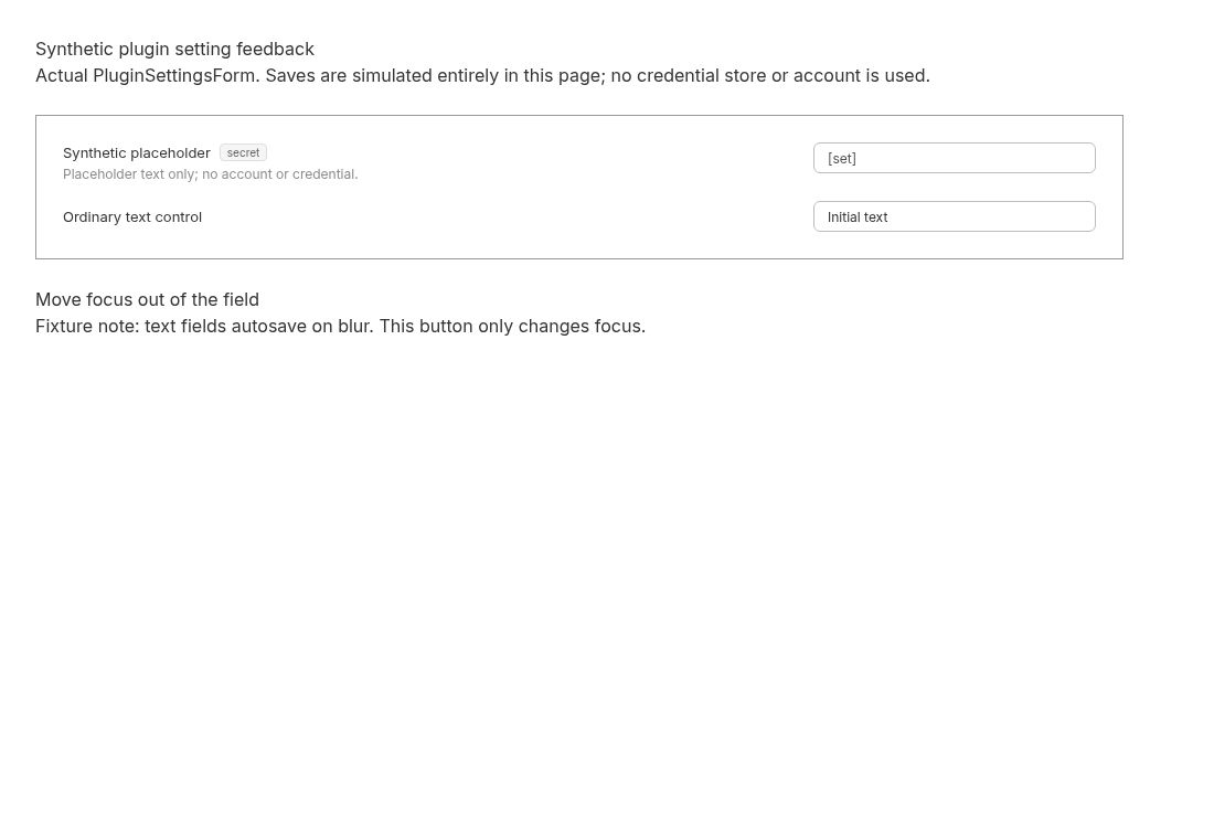 Actual Chromium first screenshot at first-save; all text is synthetic